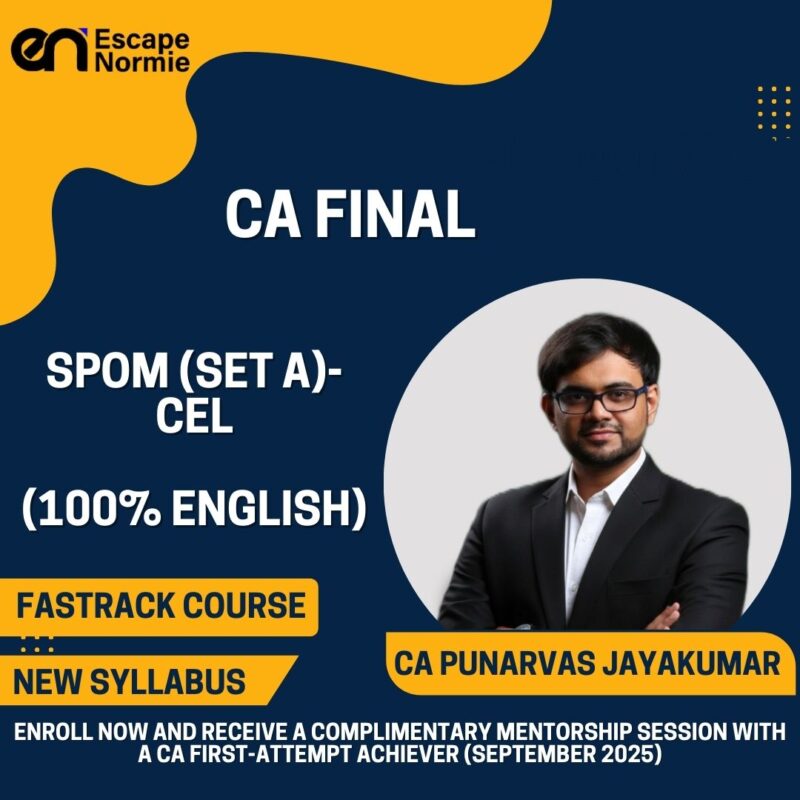 CA Punarvas Jayakumar (SPOM (Set A)-CEL-Fastrack-100% English)