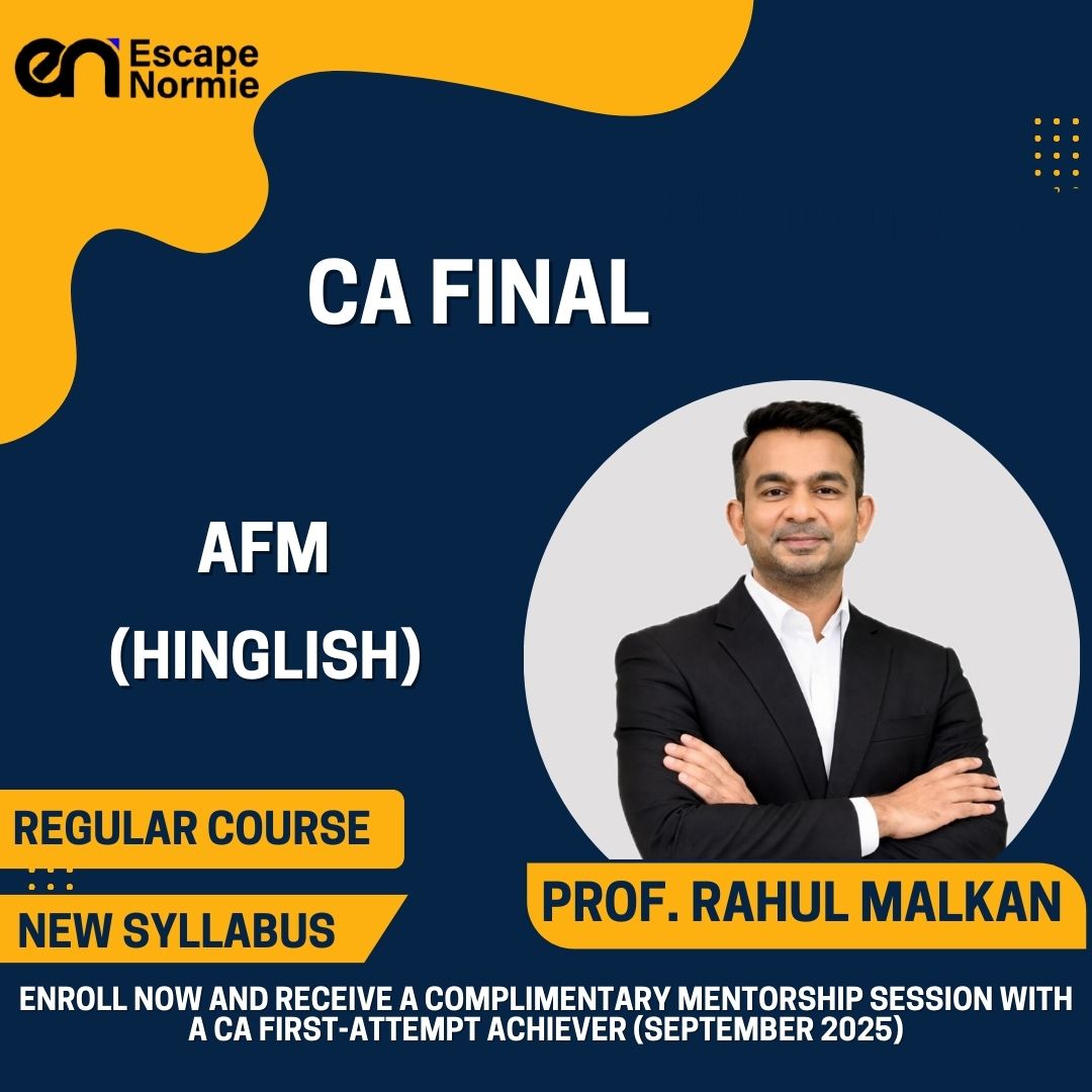 CA Final- Prof. Rahul Malkan (Advanced Financial Management-Hindi-English Mix)
