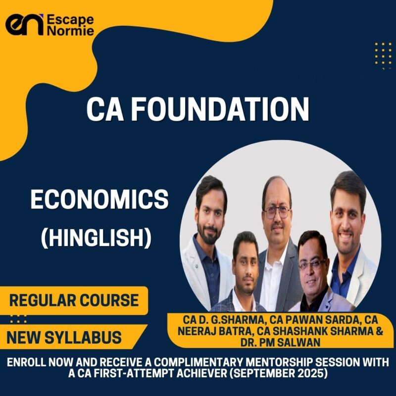 CA D.G. Sharma, CA Pawan Sarda, CA Neeraj Batra, CA Shashank Sharma & Dr. PM Salwan(Economics-Regular-Hinglish)
