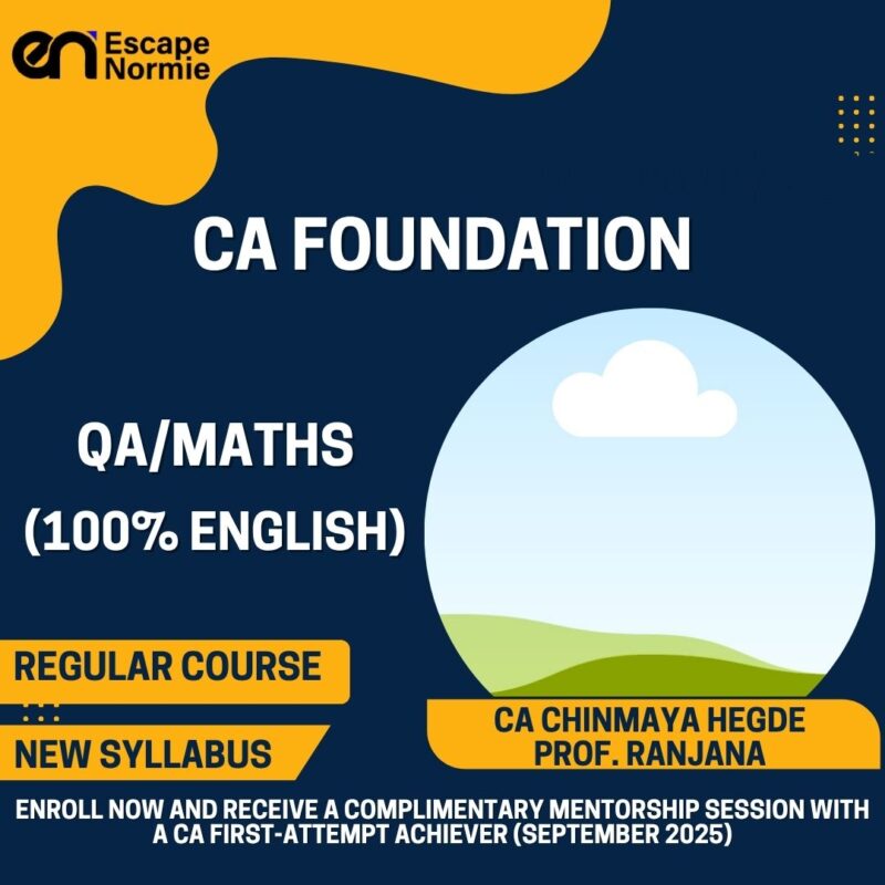 CA Chinmaya Hegde, Prof. Ranjana (QA/Maths-Regular-100% English)