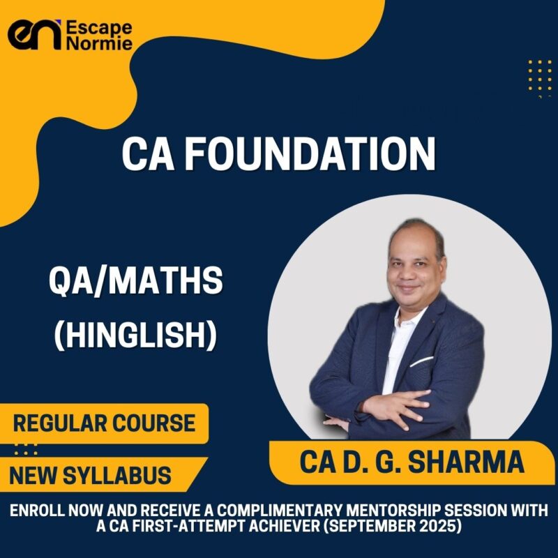 CA D. G. Sharma  (QA/Maths-Regular-Hinglish)