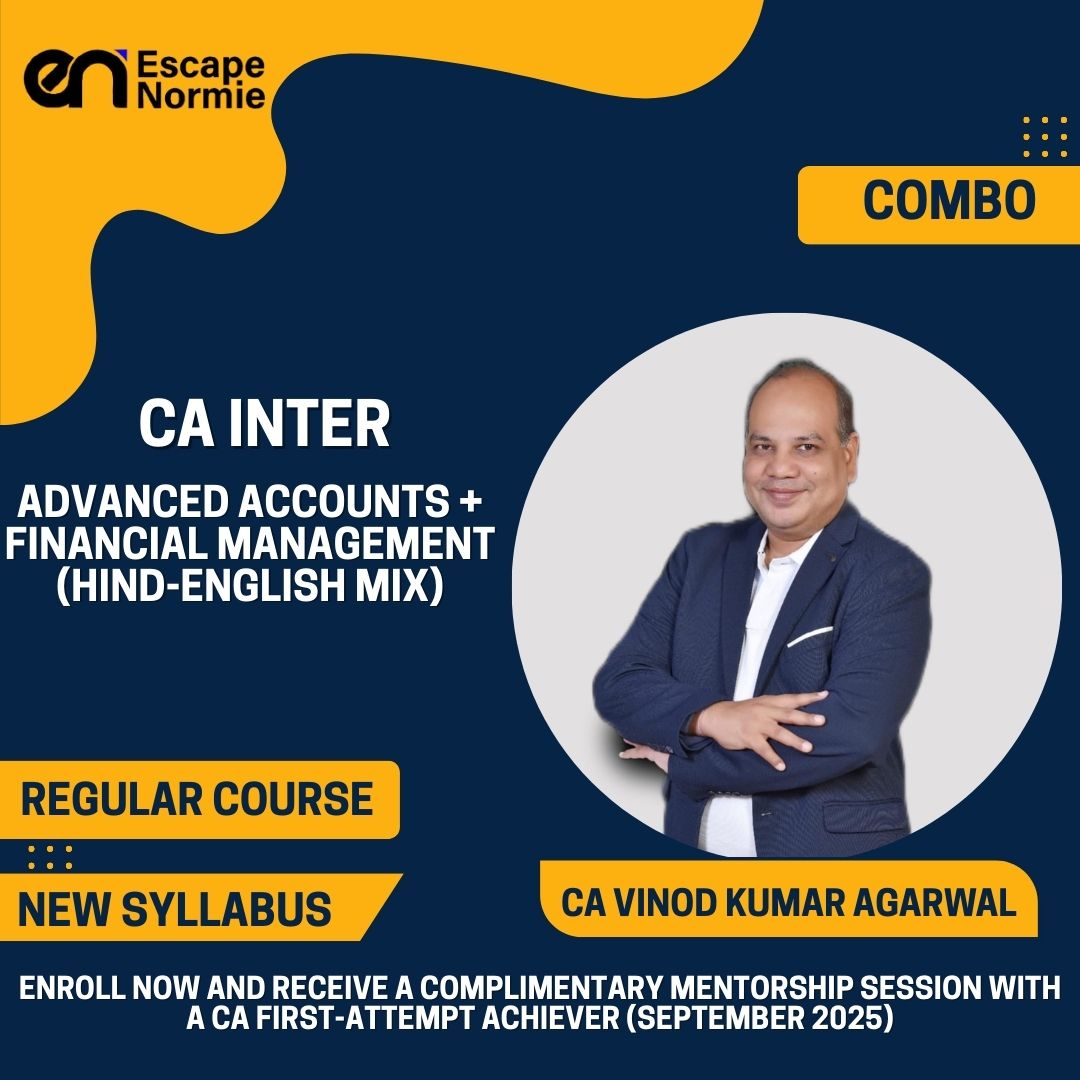CA Inter Combo- CA Vinod Kumar Agarwal (Advanced Accounts+Financial Management-Hindi-English Mix)