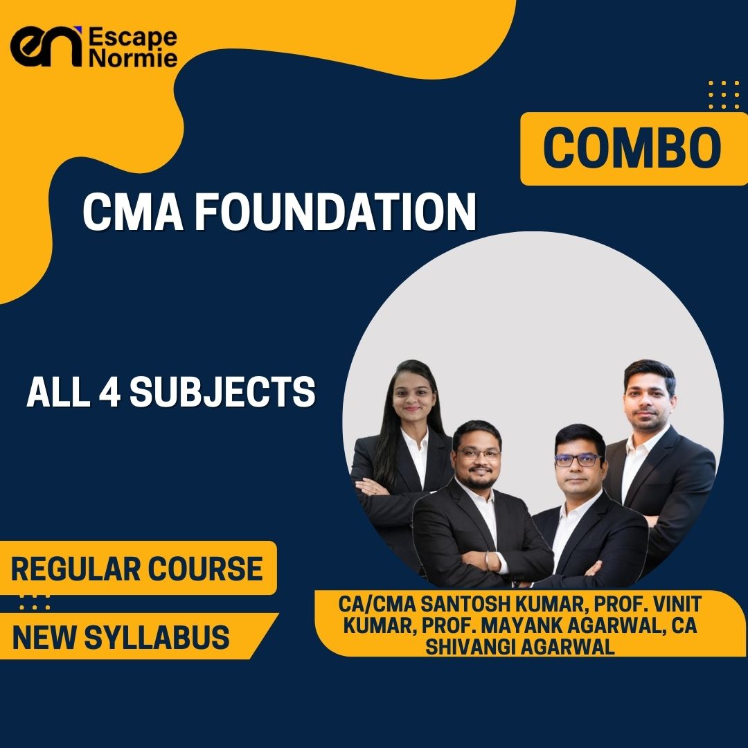 CMA Foundation Combo All 4 Papers- (CA CMA S.K, Prof V.K, Prof M.A, CA S.A)