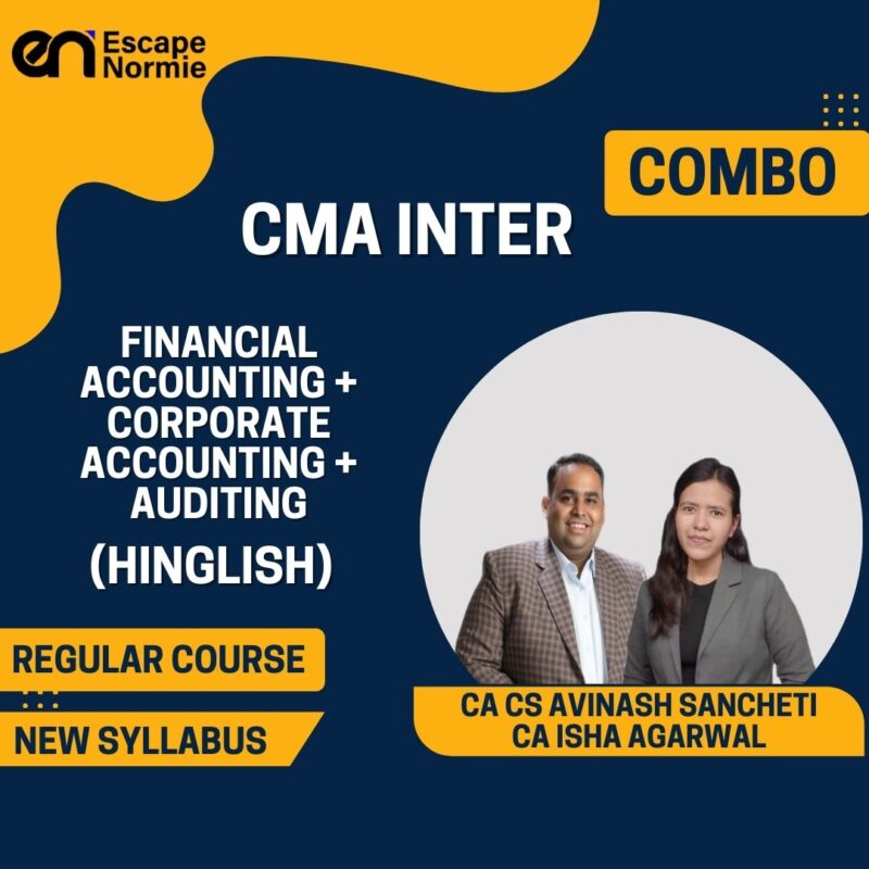 Combo-CMA Inter-Financial Accounting + Corporate Accounting + Auditing-Regular-Hinglish