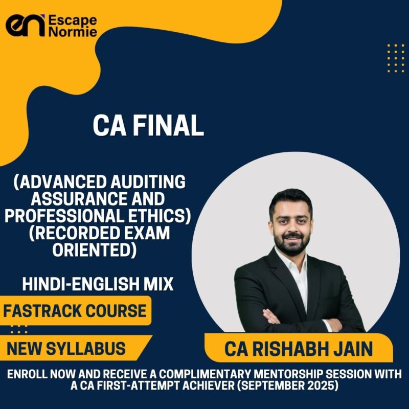CA Rishabh Jain (AAA and PE-Fastrack-Recorded Exam Oriented-Hindi-English Mix)