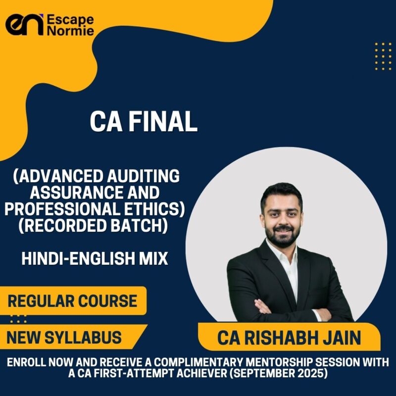 CA Rishabh Jain (AAA and PE-Regular-Recorded Batch-Hindi-English Mix)