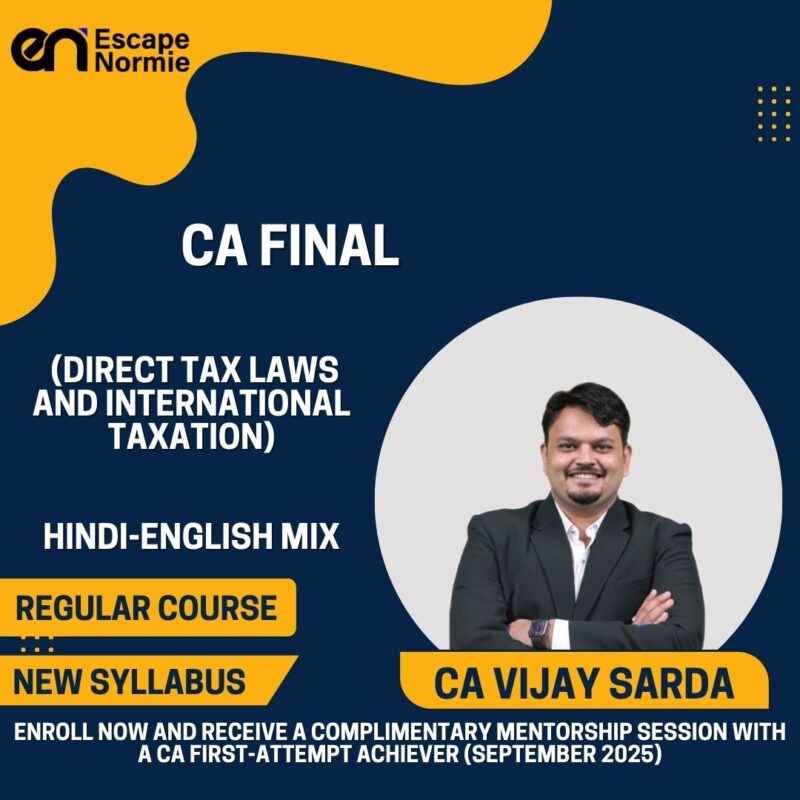 CA Vijay Sarda (Direct Tax Laws And International Taxation-Regular-Hindi-English Mix)