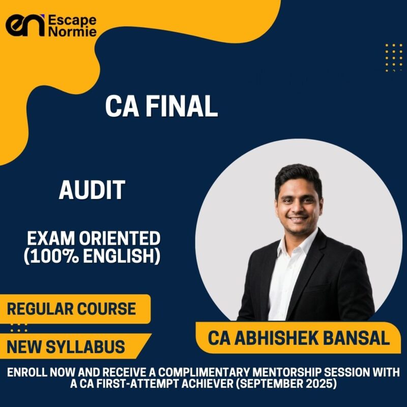 CA Abhishek Bansal (Audit-Regular-Exam Oriented-100% English)