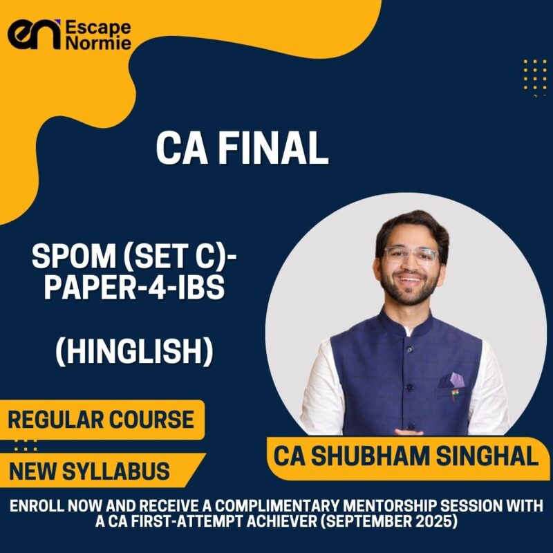 CA Shubham Singhal (SPOM SET C: Paper 4 IBC-Regular-Hinglish)