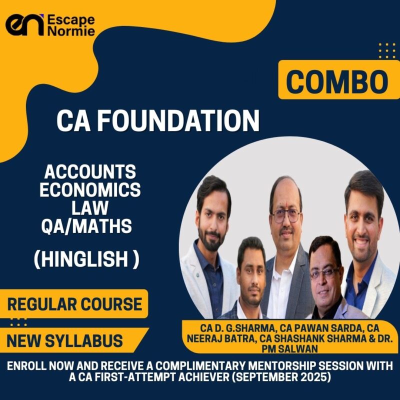 Combo-CA Foundation-Accounts,Economics,Law & QA/Maths-Regular-Hinglish