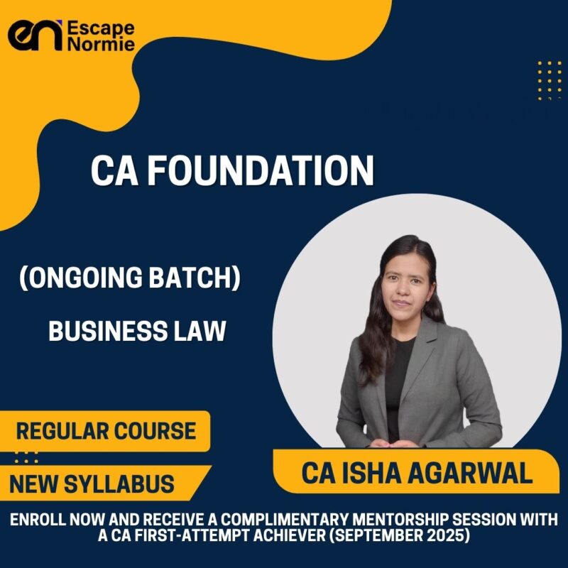 CA Isha Agarwal (Business Law-Regular-Ongoing Batch-English & Hindi)