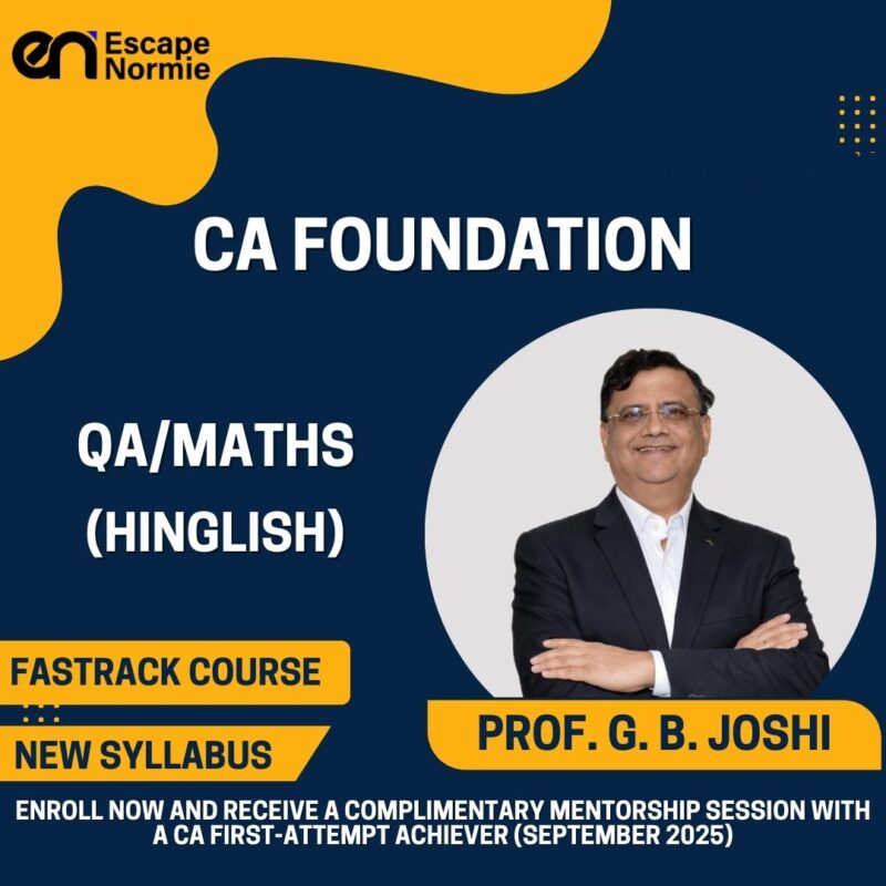 Prof. G. B. Joshi (QA/Maths-Exam Oriented-Fastrack-Hinglish)