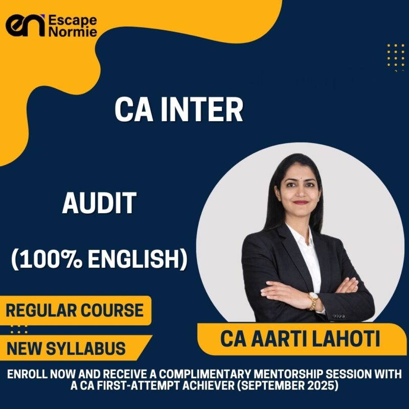 CA Aarti Lahoti (Audit-Regular-Live Batch Edition-3-100% English)