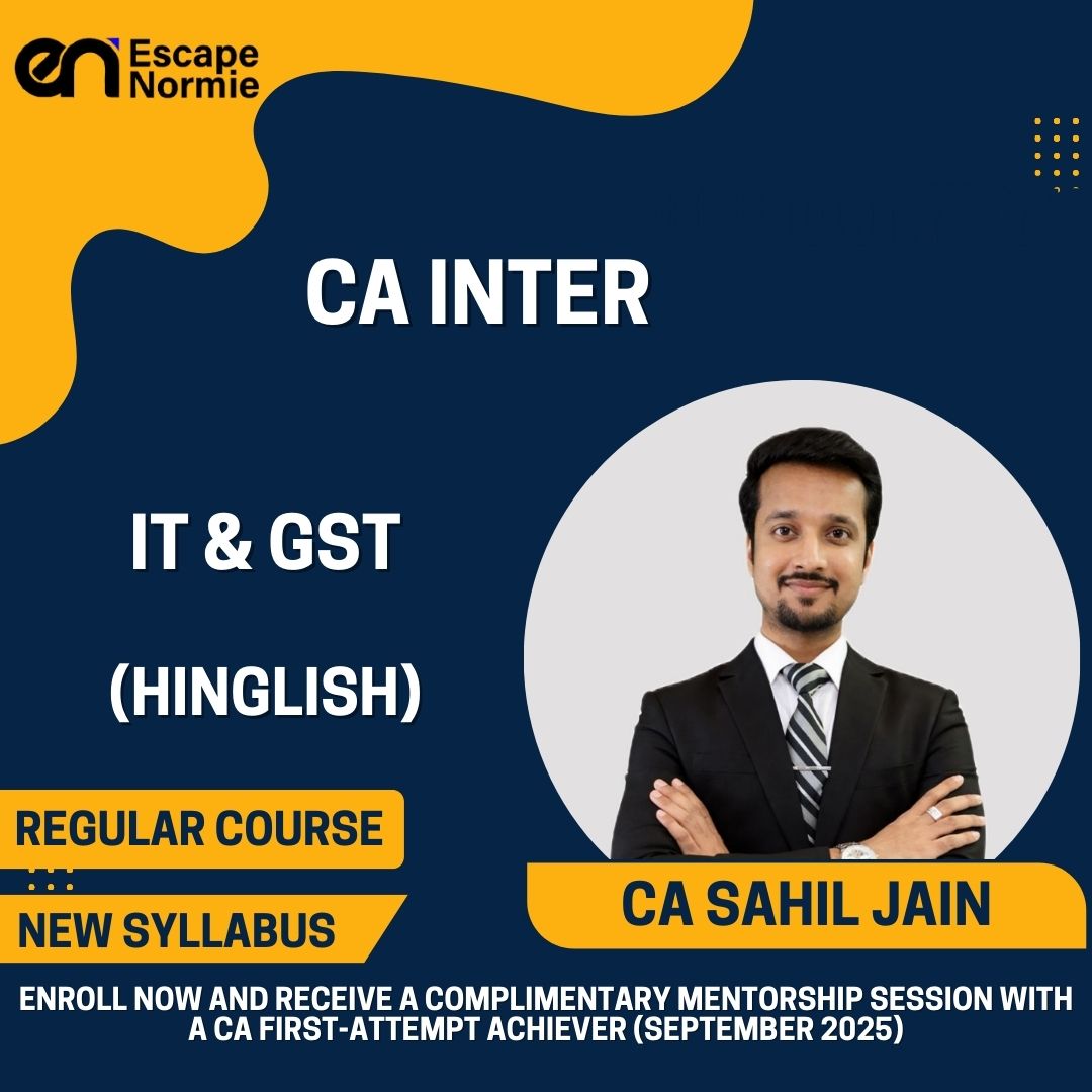CA Inter-CA Sahil Jain (Income Tax & GST-Hindi & English Mix)