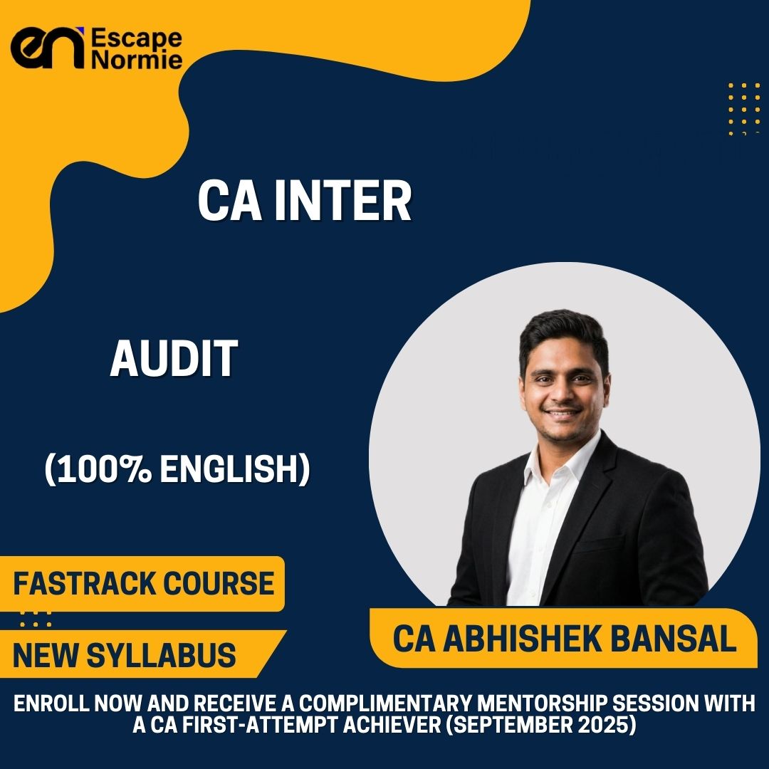 CA Inter Fastrack- 100% English- Audit