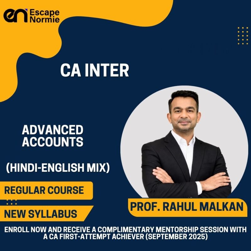 Prof. Rahul Malkan (Advanced Accounts-Regular-Hindi-English Mix)