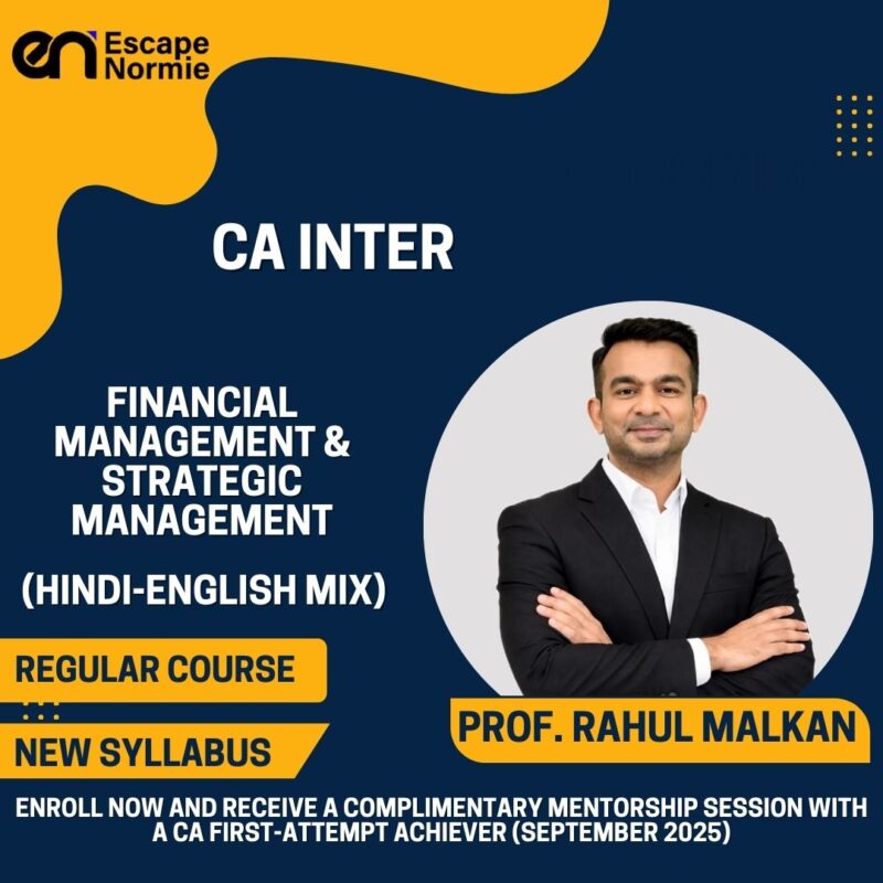 Prof. Rahul Malkan (Financial Management & Strategic Management-Regular-Hindi-English Mix)