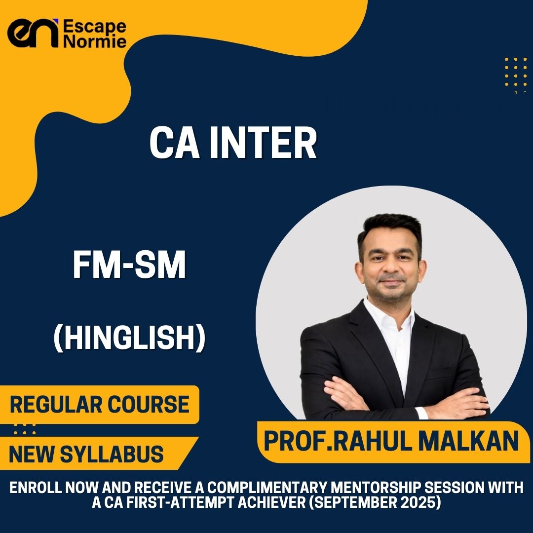CA Inter- Prof. Rahul Malkan (Financial Management & Strategic Management-Hindi-English Mix)