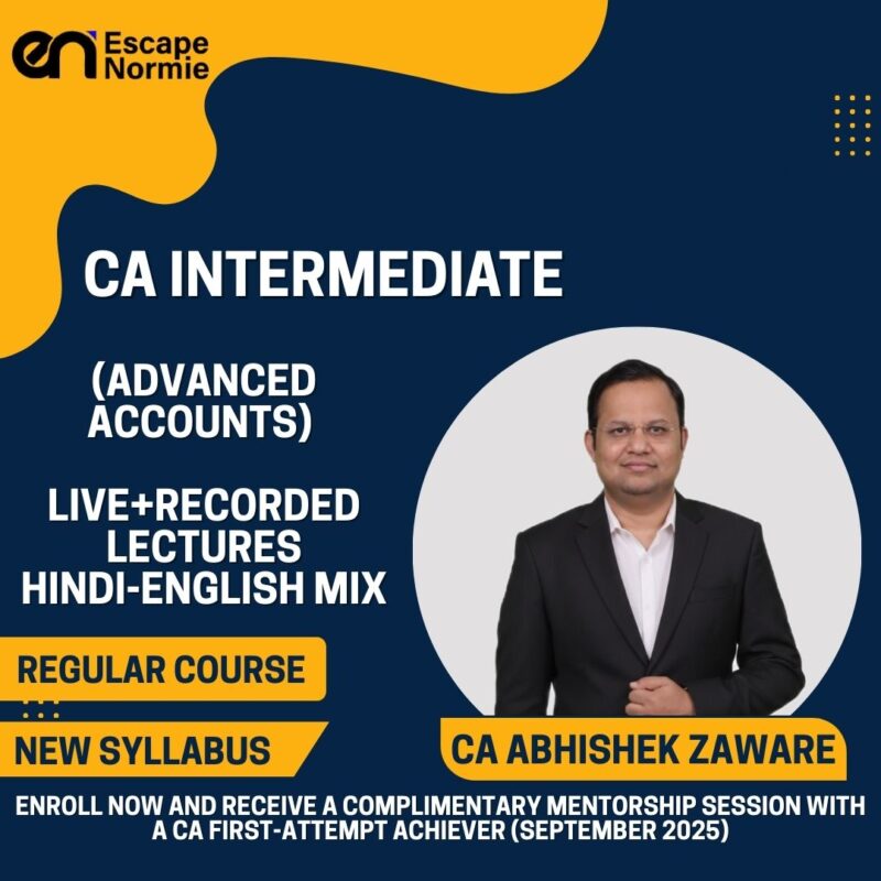 CA Abhishek Zaware (Advanced Accounts-Regular-Live+Recorded lectures-Hindi-English Mix)