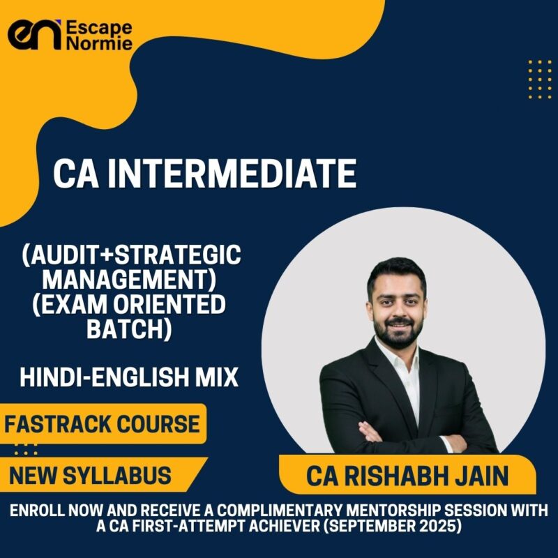 CA Rishabh Jain (Audit + Strategic Management-Fastrack-Exam Oriented-Hindi-English Mix)