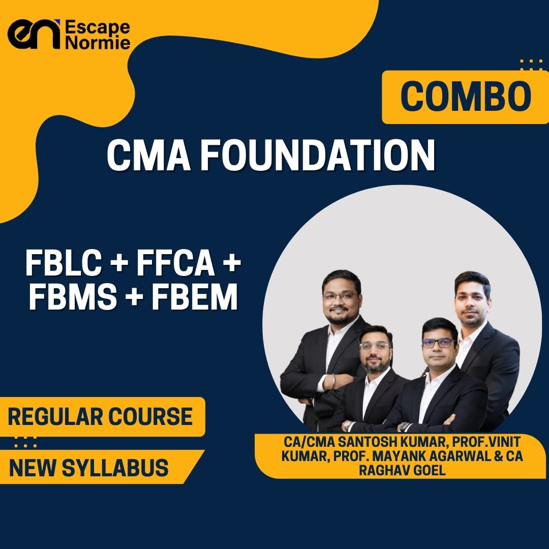CMA Foundation Combo All 4 Papers- (CA CMA S.K, Prof V.K, Prof M.A, CA R.G)