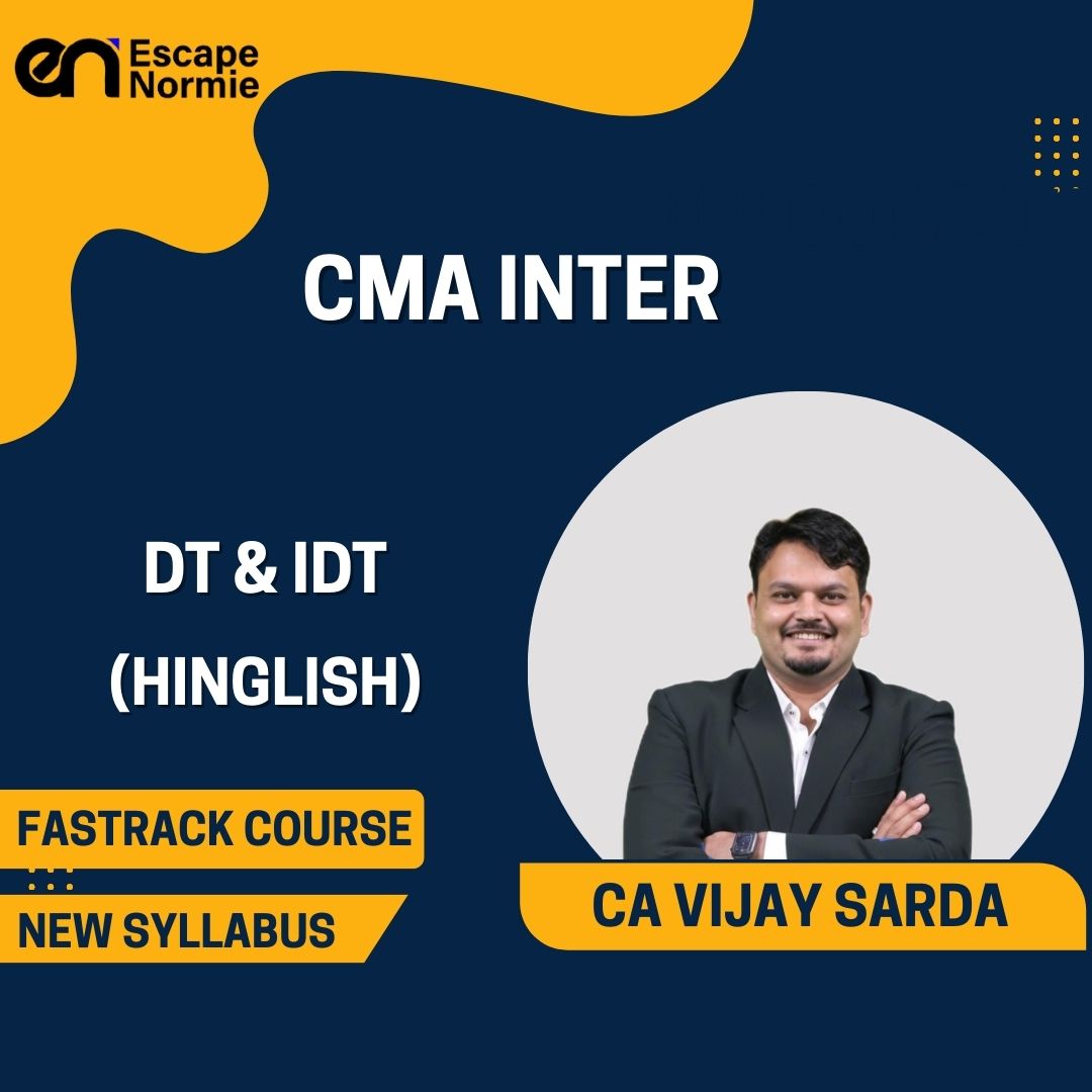 CMA Inter-CA Vijay Sarda-Direct & Indirect Tax(Fastrack)