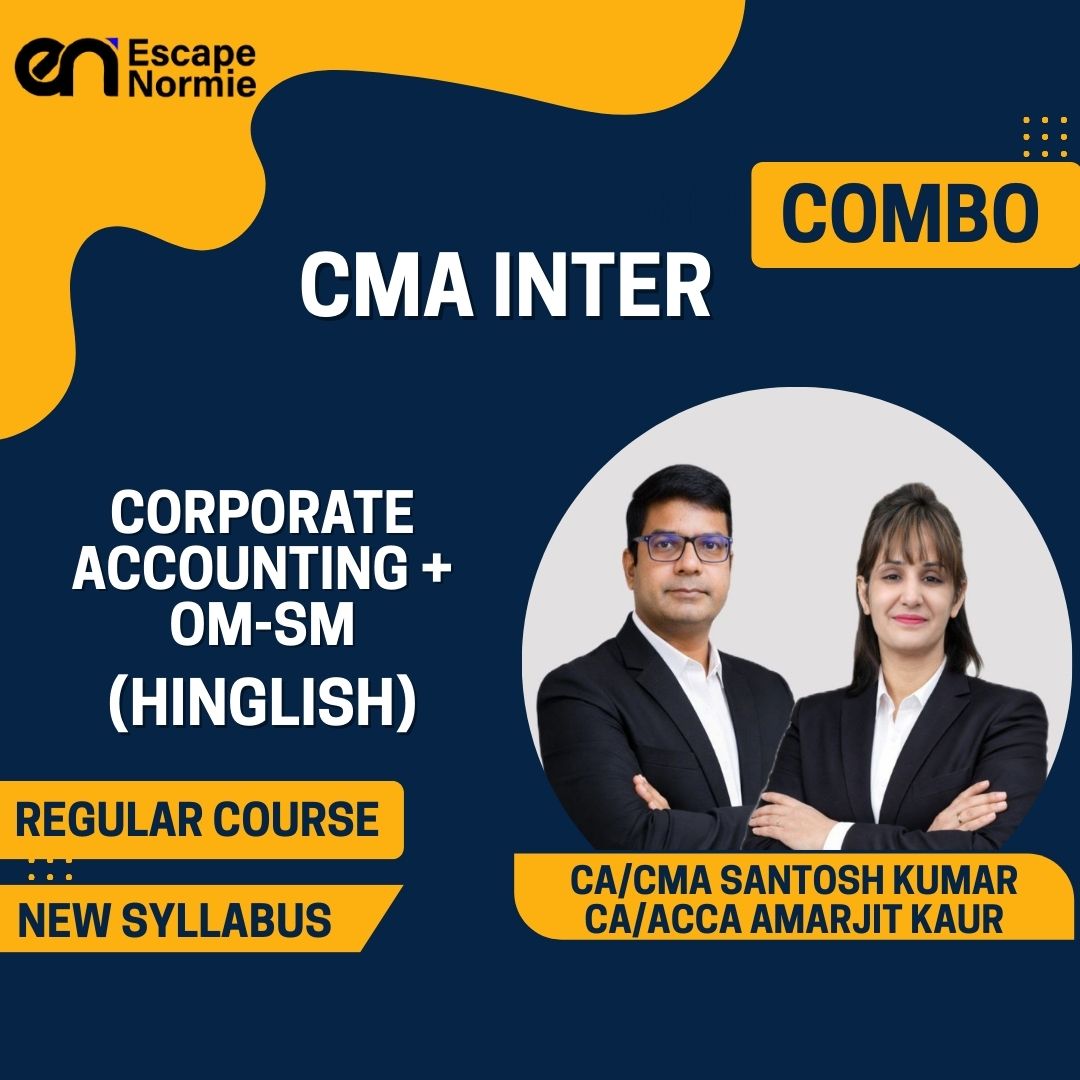 CMA Inter Gr-2 Combo- CA CMA Santosh Kumar & CA ACCA Amarjit Kaur- Corporate Accounting+OMSM