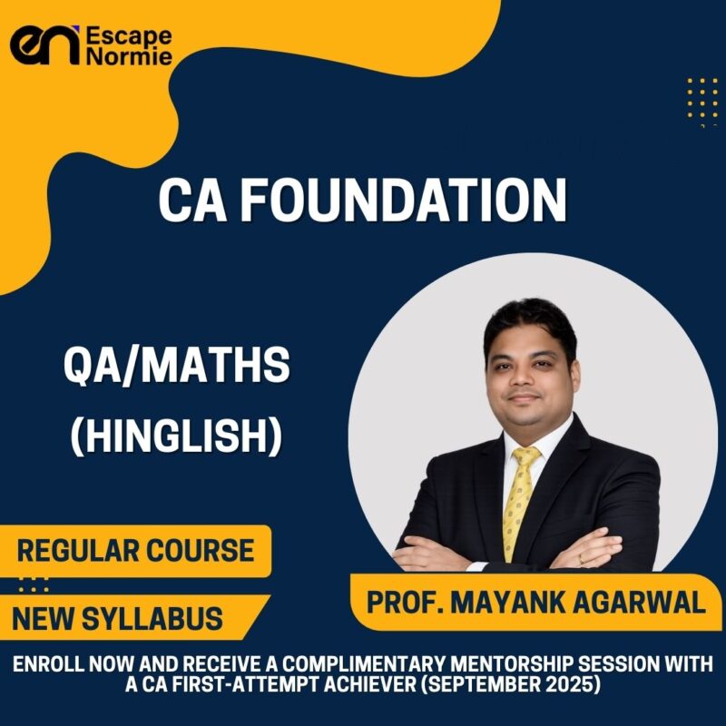Prof. Mayank Agarwal (QA/Maths-Regular-Hinglish)