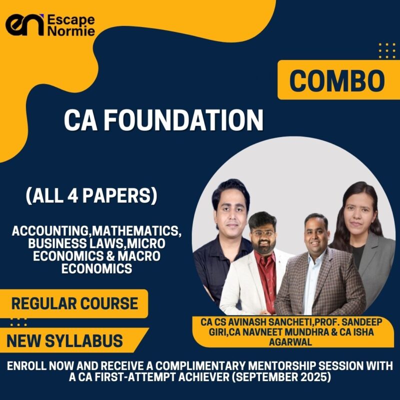Combo-CA Foundation-Accounting, Mathematics, Business Law, Micro Economics & Macro Economics (Gold Plan)