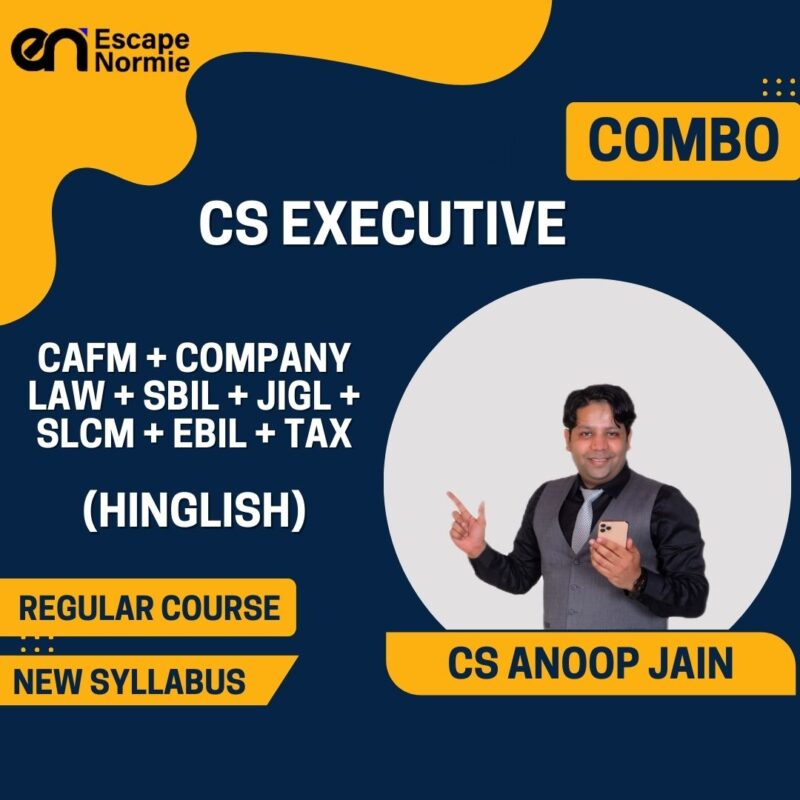 Combo-CS Executive-CAFM, Company Law, SBIL, JIGL, SLCM, EBIL, Tax-Regular-Hinglish